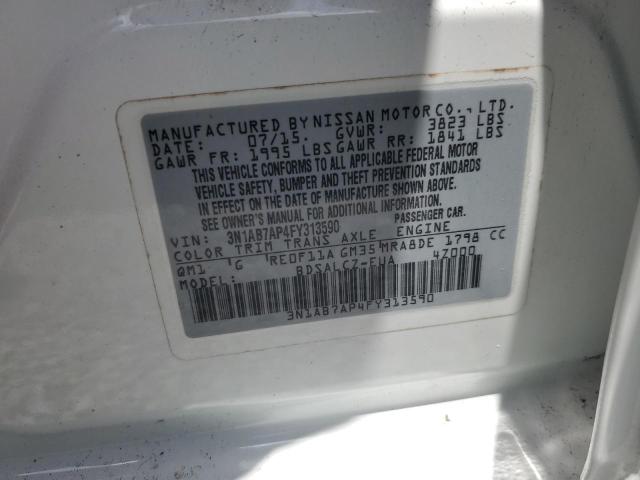 Aukcja sprzedaży 2015 Nissan Sentra, vin: 3N1AB7AP4FY313590, numer aukcji: 62128526