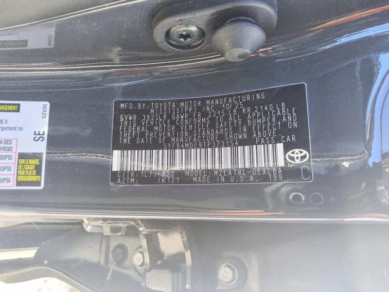 Aukcja sprzedaży 2026 Toyota Corolla, vin: 5YFB4MDE9TP373154, numer aukcji: 59809436
