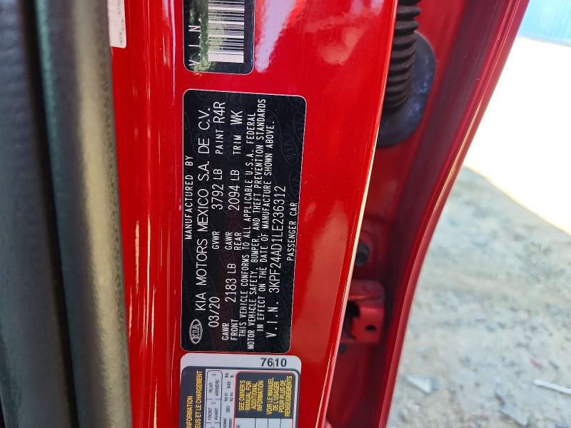 Продажа на аукционе авто 2020 Kia Forte, vin: 3KPF24AD1LE236312, номер лота: 61847876