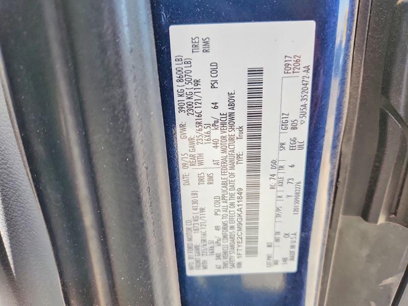 Aukcja sprzedaży 2016 Ford Transit, vin: 1FTYE2CM9GKA11849, numer aukcji: 60258526