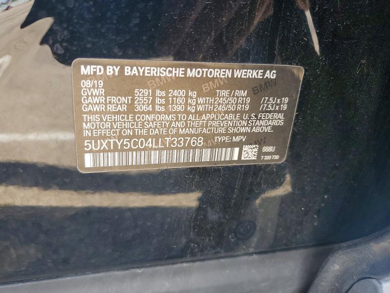 Aukcja sprzedaży 2020 Bmw X3, vin: 5UXTY5C04LLT33768, numer aukcji: 59292916