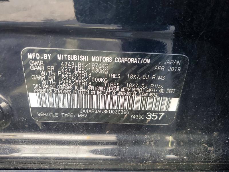 Продаж на аукціоні авто 2019 Mitsubishi Outlander Sport, vin: JA4AR3AU8KU030396, номер лоту: 60168576