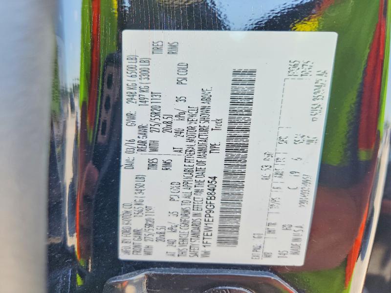 Продаж на аукціоні авто 2016 Ford F150, vin: 1FTEW1EP9GFB84054, номер лоту: 79133365