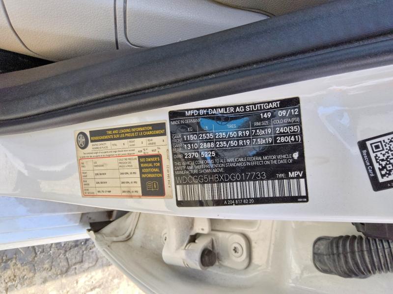 2013 Mercedes-benz Glk მანქანა იყიდება აუქციონზე, vin: WDCGG5HBXDG017733, აუქციონის ნომერი: 61843666