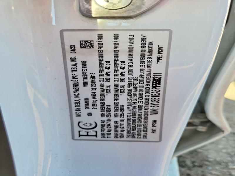 Продажа на аукционе авто 2023 Tesla Model 3, vin: 5YJ3E1EA8PF558311, номер лота: 62855236