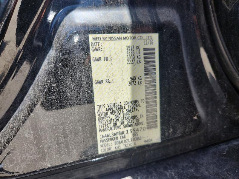 Aukcja sprzedaży 2017 Nissan Altima, vin: 1N4AL3AP8HC155470, numer aukcji: 60427066