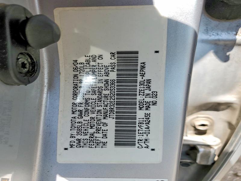 Продаж на аукціоні авто 2005 Toyota Corolla, vin: JTDBR32E252053366, номер лоту: 59220566
