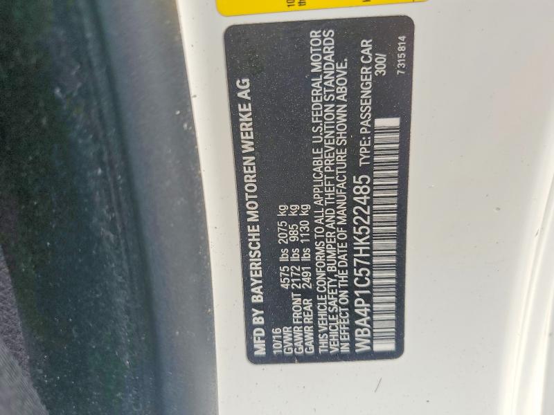 Aukcja sprzedaży 2017 Bmw 440i, vin: WBA4P1C57HK522485, numer aukcji: 63208346
