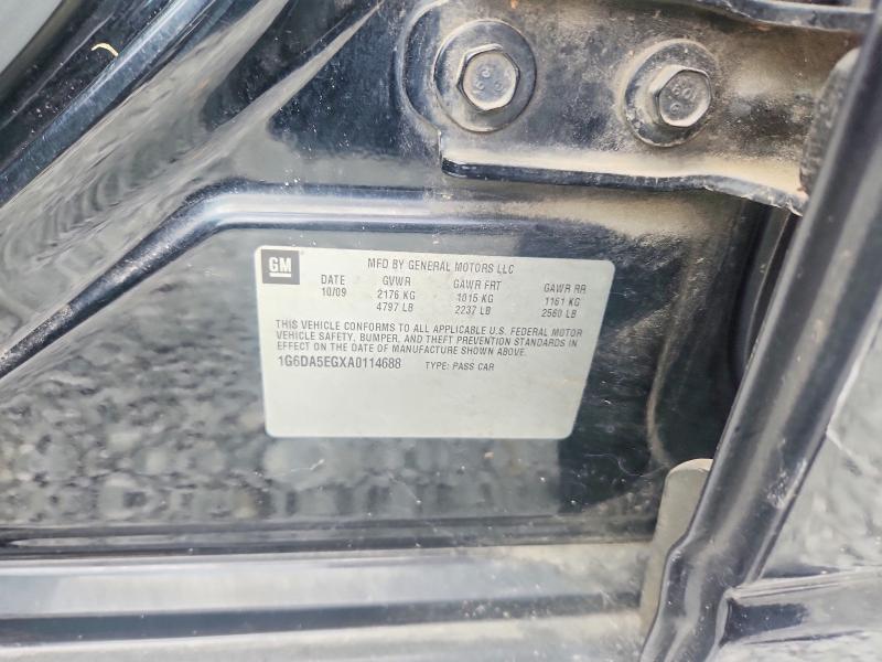 62056186 :رقم المزاد ، 1G6DA5EGXA0114688 vin ، 2010 Cadillac Cts مزاد بيع