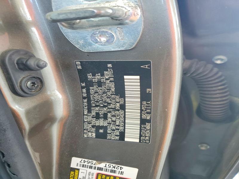 2008 Toyota Tundra მანქანა იყიდება აუქციონზე, vin: 5TBEV58158S482807, აუქციონის ნომერი: 60665376
