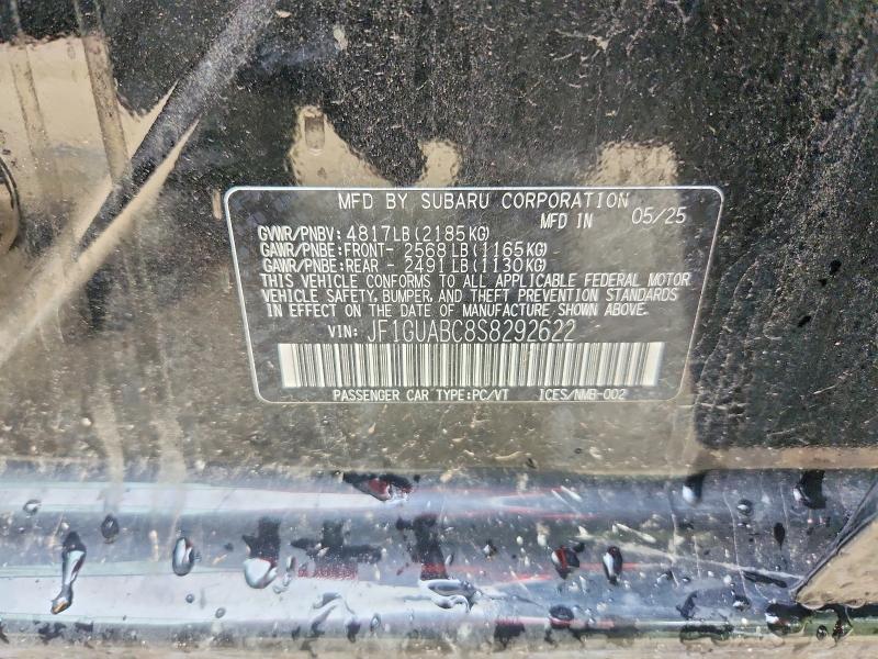 Продажа на аукционе авто 2025 Subaru Impreza, vin: JF1GUABC8S8292622, номер лота: 60994356