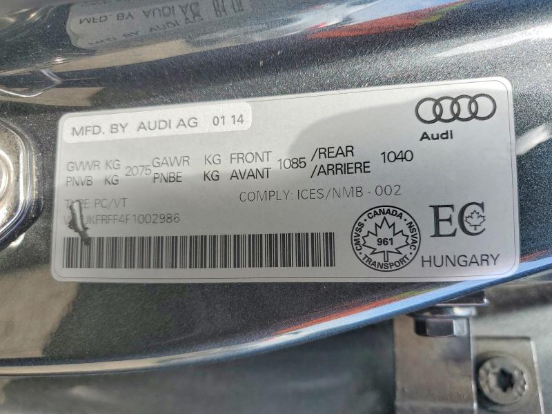 59330396 :رقم المزاد ، WAUKFRFF4F1002986 vin ، 2015 Audi A3 مزاد بيع