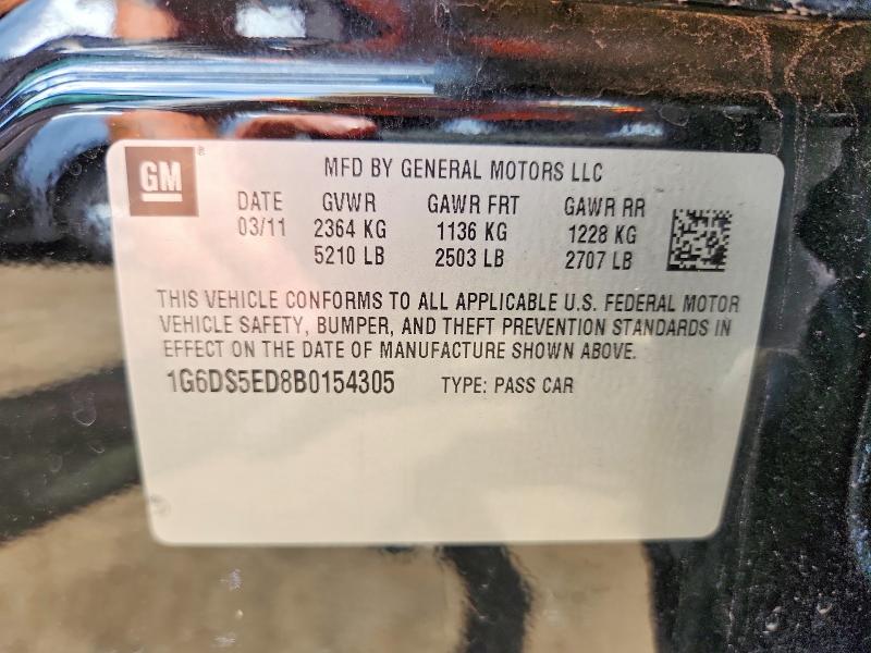 63416856 :رقم المزاد ، 1G6DS5ED8B0154305 vin ، 2011 Cadillac Cts مزاد بيع