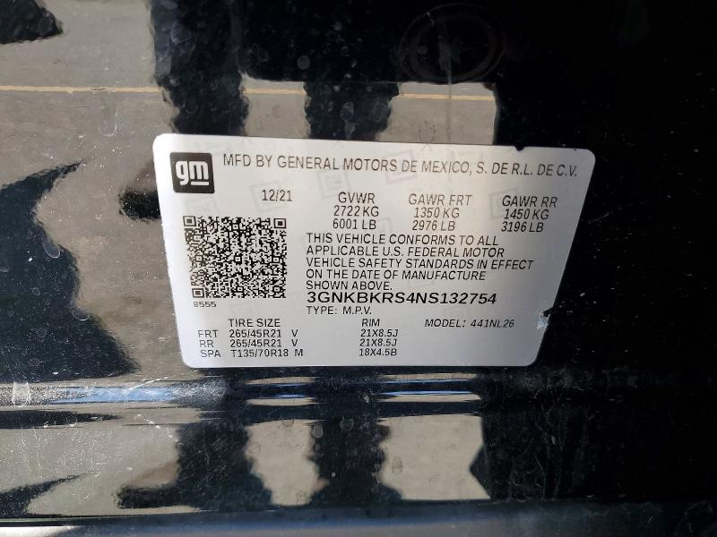 2022 Chevrolet Blazer მანქანა იყიდება აუქციონზე, vin: 3GNKBKRS4NS132754, აუქციონის ნომერი: 58161676