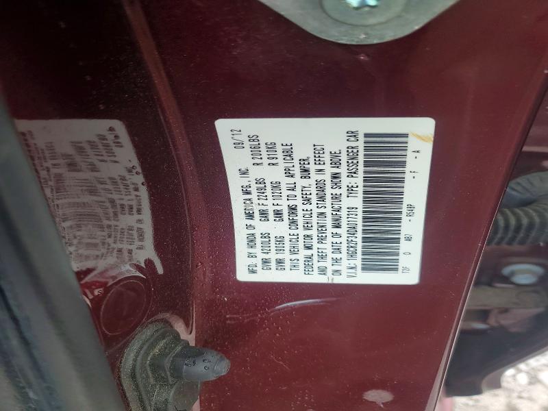 Aukcja sprzedaży 2013 Honda Accord, vin: 1HGCR2F34DA017319, numer aukcji: 60548406