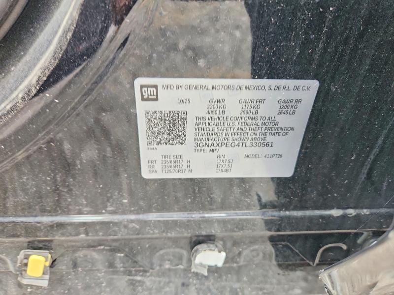 63053896 :رقم المزاد ، 3GNAXPEG4TL330561 vin ، 2026 Chevrolet Equinox مزاد بيع