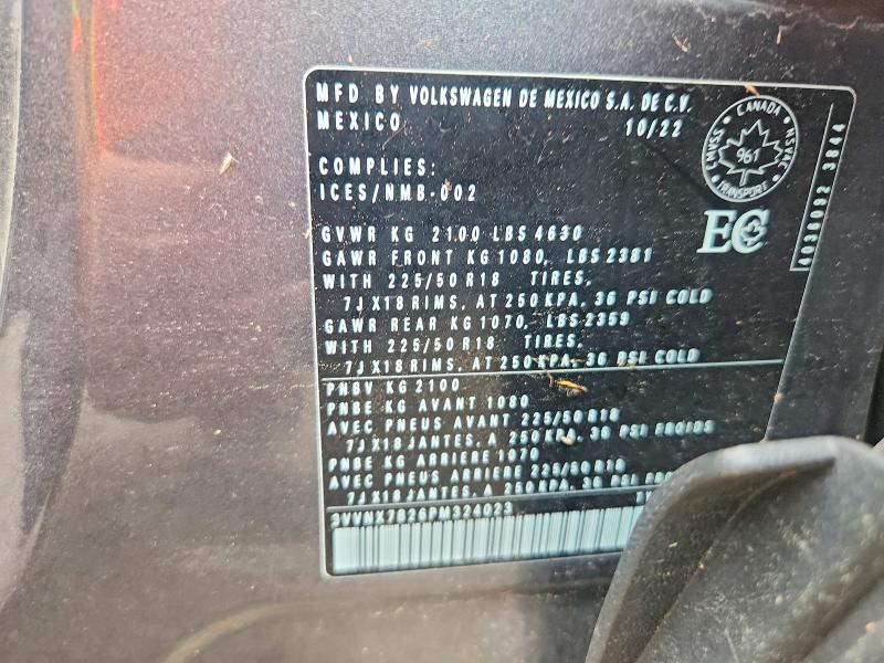 Продаж на аукціоні авто 2023 Volkswagen Taos, vin: 3VVNX7B26PM324023, номер лоту: 60636596