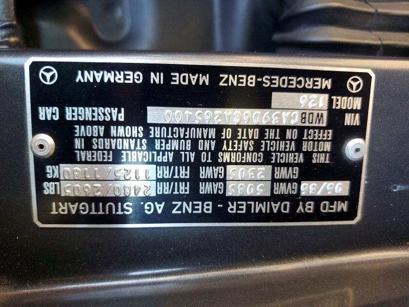 Aukcja sprzedaży 1986 Mercedes-benz 560, vin: WDBCA39D6GA265400, numer aukcji: 61613716