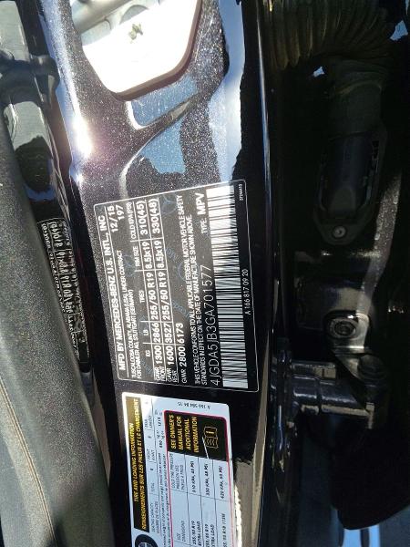 61447636 :رقم المزاد ، 4JGDA5JB3GA701577 vin ، 2016 Mercedes-benz Gle مزاد بيع