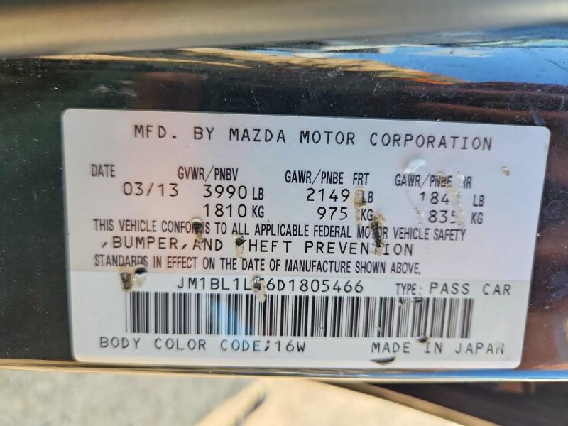 85629915 :رقم المزاد ، JM1BL1L76D1805466 vin ، 2013 Mazda 3 مزاد بيع