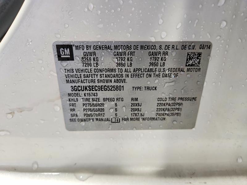 59602206 :رقم المزاد ، 3GCUKSEC9EG525801 vin ، 2014 Chevrolet Silverado مزاد بيع