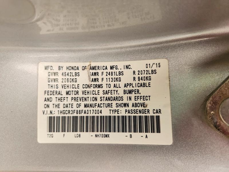 Aukcja sprzedaży 2015 Honda Accord, vin: 1HGCR3F86FA017004, numer aukcji: 60189516