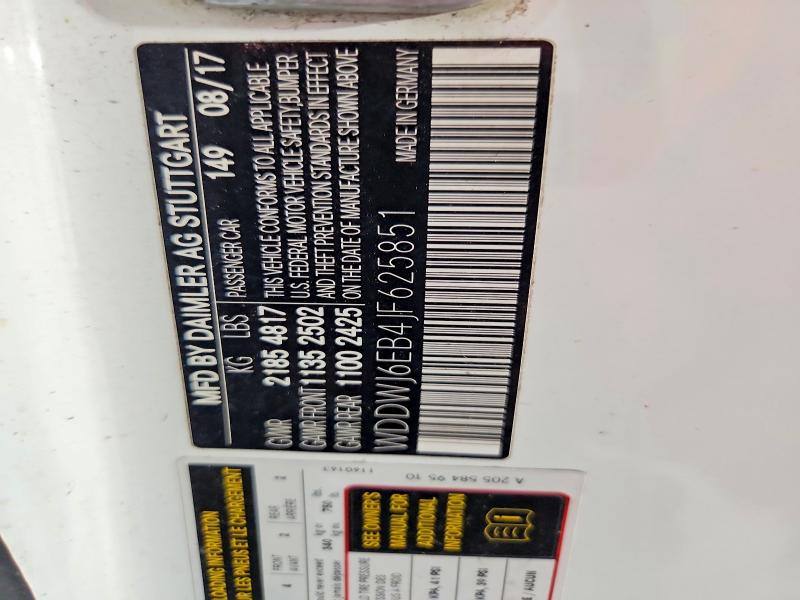 60117106 :رقم المزاد ، WDDWJ6EB4JF625851 vin ، 2018 Mercedes-benz C مزاد بيع