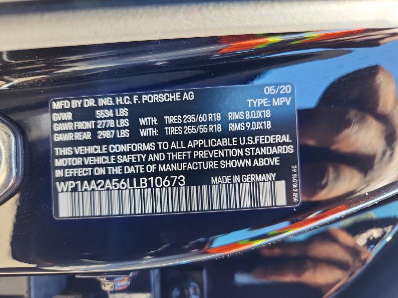 Aukcja sprzedaży 2020 Porsche Macan, vin: WP1AA2A56LLB10673, numer aukcji: 59393316