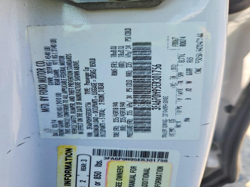 Продаж на аукціоні авто 2014 Ford Fusion, vin: 3FA6P0H95ER301756, номер лоту: 61034486