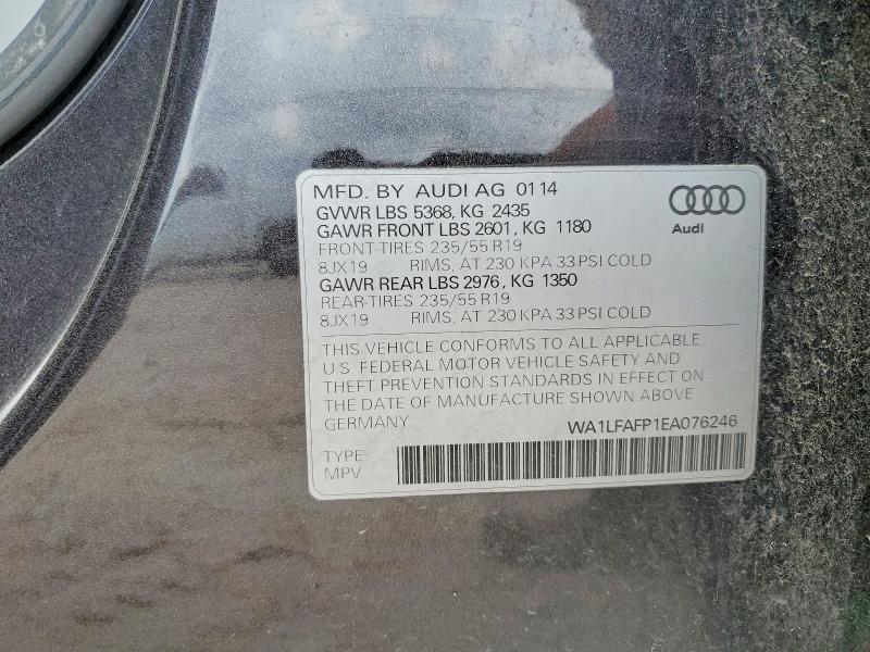 Продажа на аукционе авто 2014 Audi Q5, vin: WA1LFAFP1EA076246, номер лота: 61345046