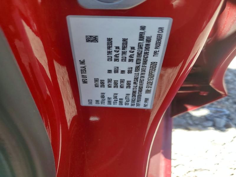 59720976 :رقم المزاد ، 5YJ3E1EA8PF556509 vin ، 2023 Tesla Model 3 مزاد بيع