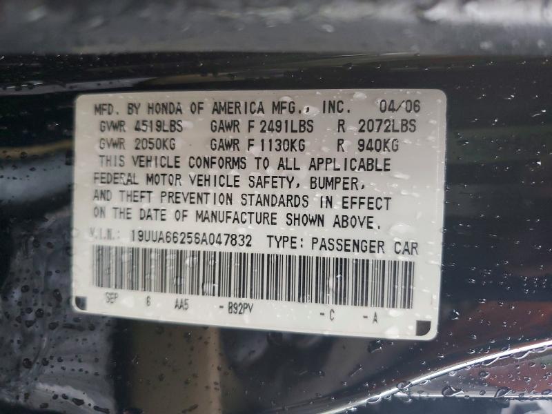 Aukcja sprzedaży 2006 Acura 3.2tl, vin: 19UUA66256A047832, numer aukcji: 60094966