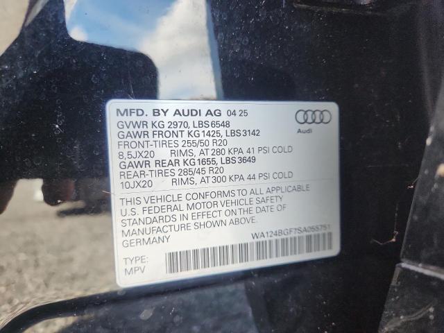 Продаж на аукціоні авто 2025 Audi Q6 E-tron, vin: WA124BGF7SA055751, номер лоту: 59360626