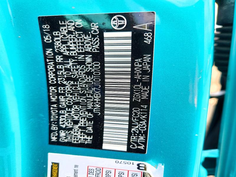 62451916 :رقم المزاد ، JTNKHMBX7J1010700 vin ، 2018 Toyota C-hr مزاد بيع