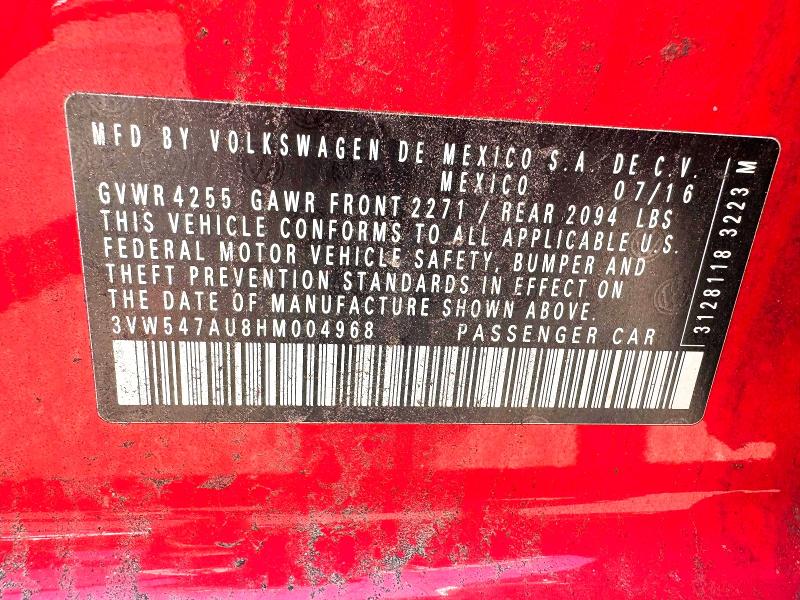 Продаж на аукціоні авто 2017 Volkswagen Gti, vin: 3VW547AU8HM004968, номер лоту: 61028236
