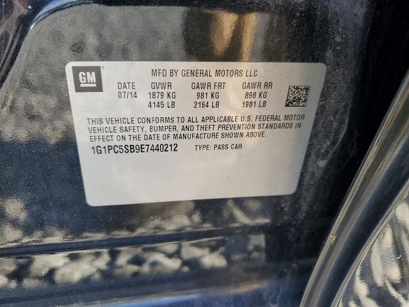 2014 Chevrolet Cruze მანქანა იყიდება აუქციონზე, vin: 1G1PC5SB9E7440212, აუქციონის ნომერი: 60369726