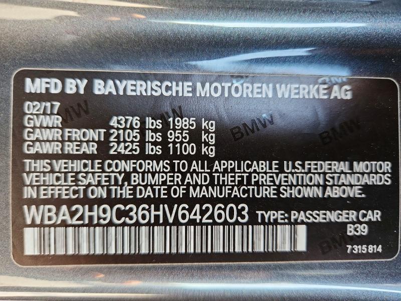 Aukcja sprzedaży 2017 Bmw 230xi, vin: WBA2H9C36HV642603, numer aukcji: 62996346