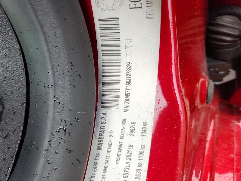 Продажа на аукционе авто 2018 Maserati Ghibli, vin: ZAM57YTS0J1278529, номер лота: 59304876