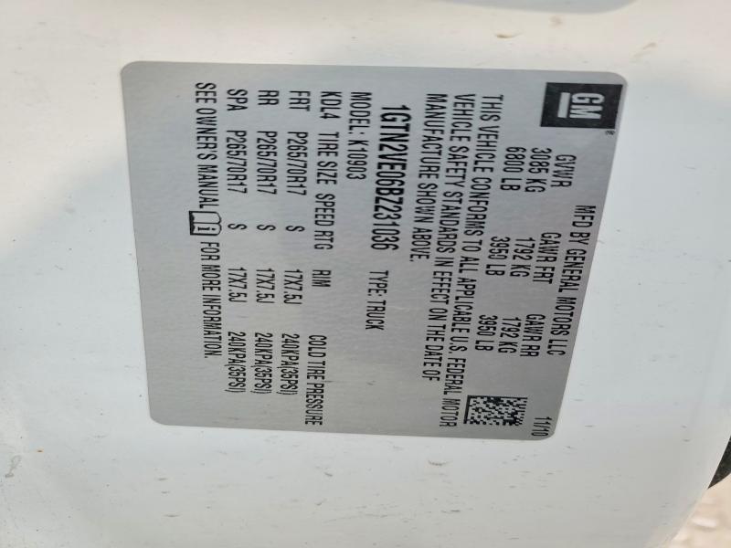 Aukcja sprzedaży 2011 Gmc Sierra, vin: 1GTN2VE06BZ231036, numer aukcji: 61015086