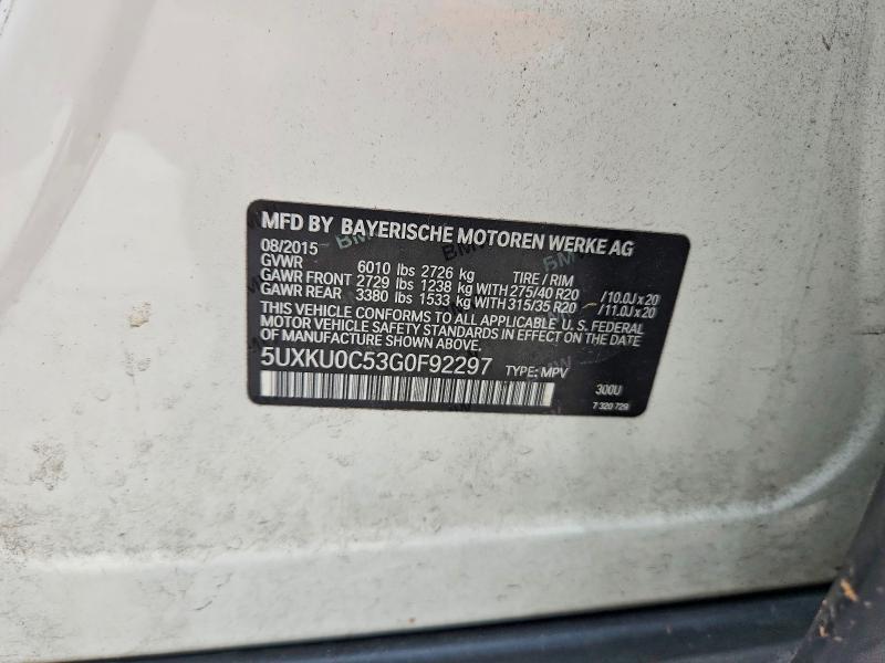 Aukcja sprzedaży 2016 Bmw X6, vin: 5UXKU0C53G0F92297, numer aukcji: 61698896