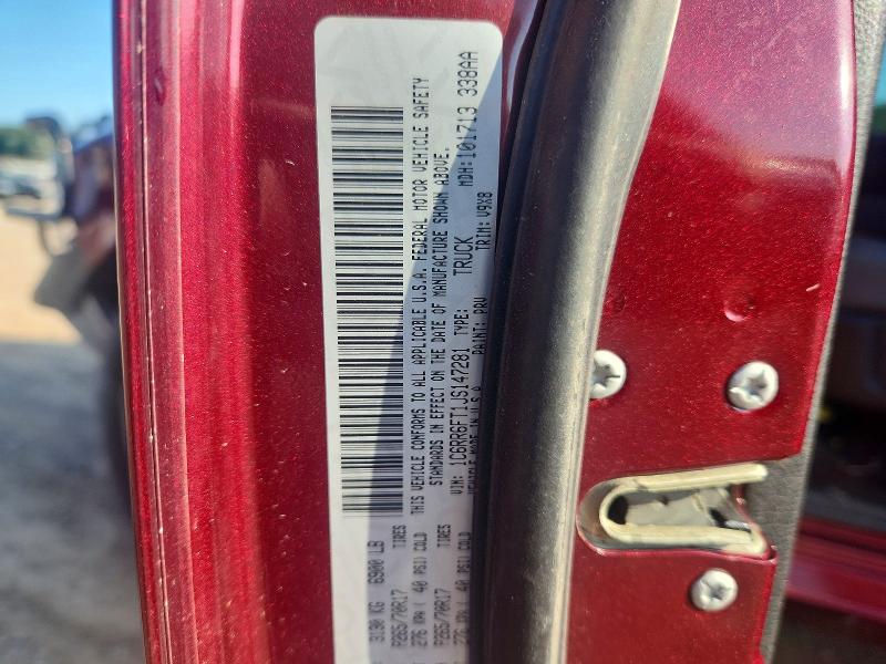 85965895 :رقم المزاد ، 1C6RR6FT1JS147281 vin ، 2018 Ram 1500 مزاد بيع