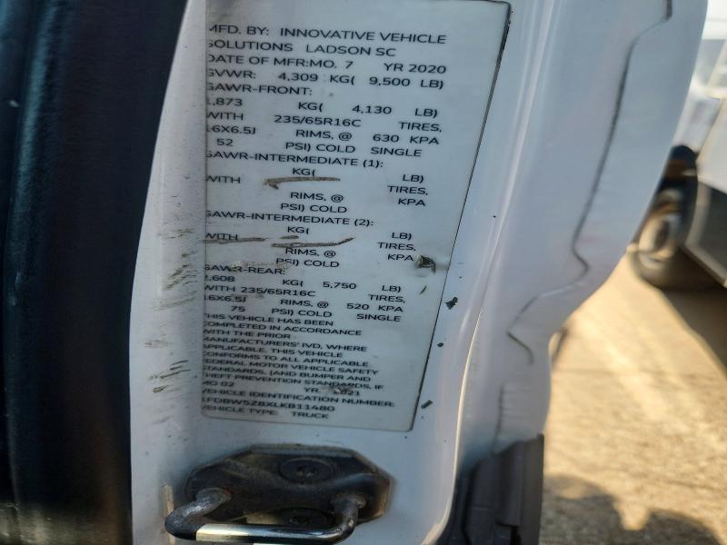 Aukcja sprzedaży 2020 Ford Transit, vin: 1FDBW5Z8XLKB11480, numer aukcji: 59848716