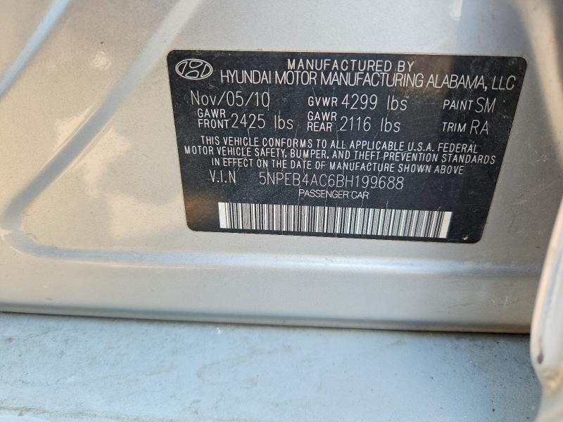 Aukcja sprzedaży 2011 Hyundai Sonata, vin: 5NPEB4AC6BH199688, numer aukcji: 59903296