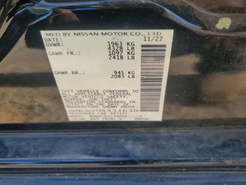 59882286 :رقم المزاد ، 1N4BL4CV7PN331630 vin ، 2023 Nissan Altima مزاد بيع