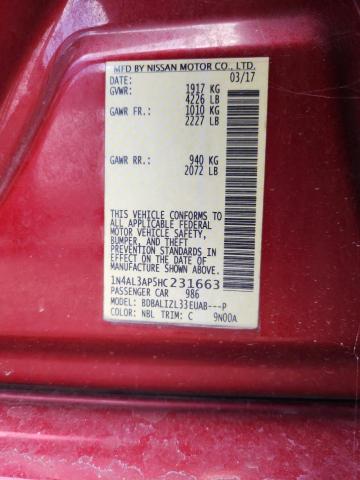 Продаж на аукціоні авто 2017 Nissan Altima, vin: 1N4AL3AP5HC231663, номер лоту: 59698436