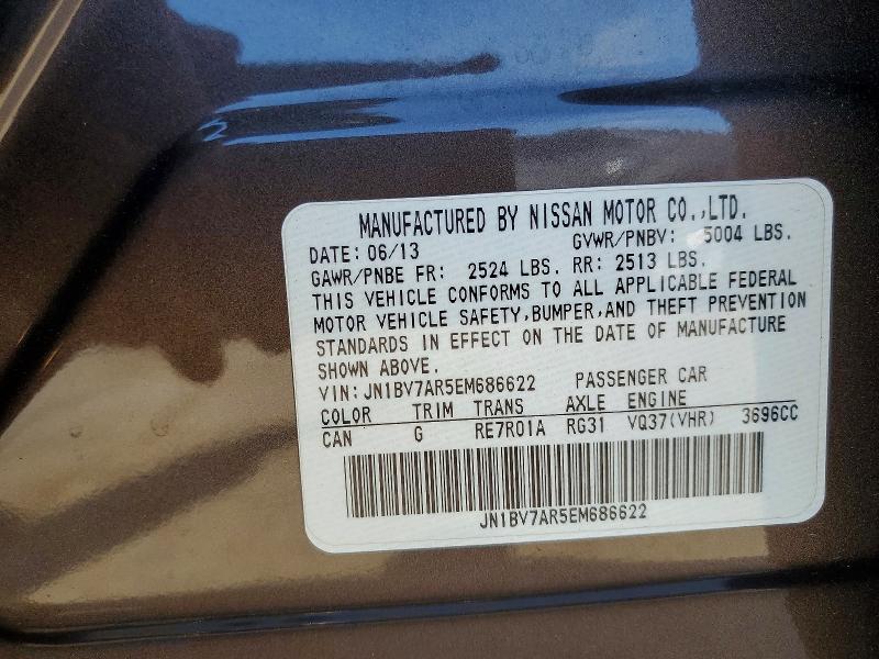Продажа на аукционе авто 2014 Infiniti Q50, vin: JN1BV7AR5EM686622, номер лота: 62442926