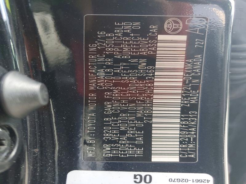 Продаж на аукціоні авто 2017 Toyota Corolla, vin: 2T1BURHE2HC813469, номер лоту: 60749396