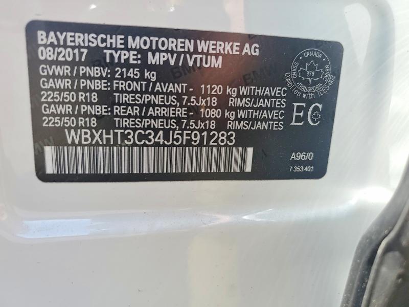 Продажа на аукционе авто 2018 Bmw X1, vin: WBXHT3C34J5F91283, номер лота: 61057046