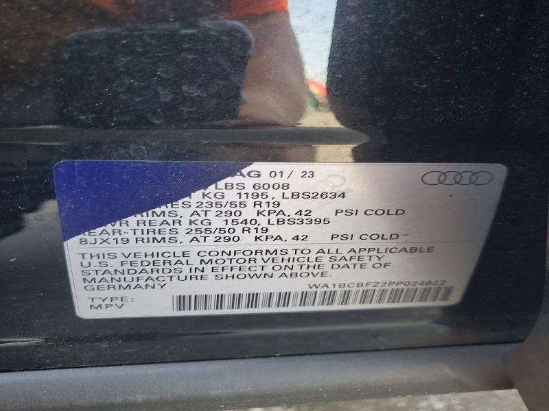 Aukcja sprzedaży 2023 Audi Q4 E-tron, vin: WA1BCBFZ2PP024622, numer aukcji: 62011306