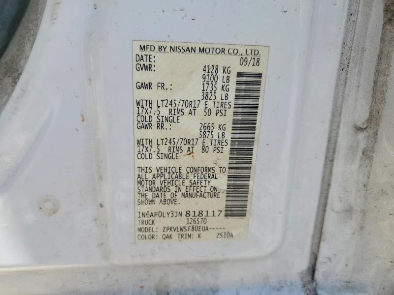 60977936 :رقم المزاد ، 1N6AF0LY3JN818117 vin ، 2018 Nissan Nv مزاد بيع